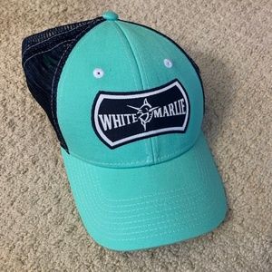 white marlie baseball cap